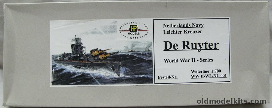 HP Models 1/700 De Ruyter Light Cruiser - Netherlands Navy WWII, NL-001 plastic model kit